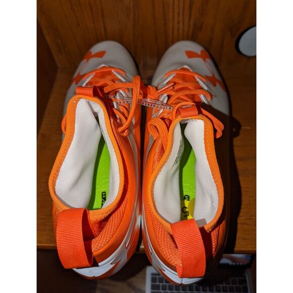 Under Armour Nitro Low Top Football Shoes‎ White/Orange Men\'s Size 15 NWOB main image 13